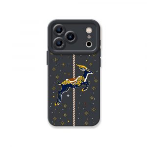 Starry Night Carousel Deer Silicone Case for Apple iPhone Series