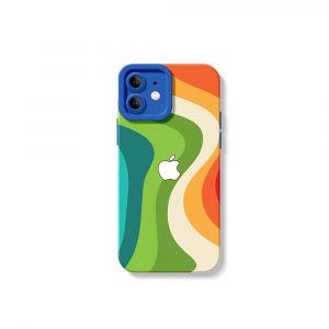 Retro Wave Vibrant Flow Silicone Case for Apple iPhone Series
