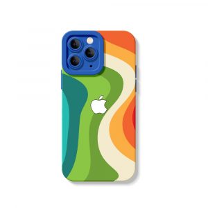 Retro Wave Vibrant Flow Silicone Case for Apple iPhone Series