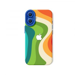 Retro Wave Vibrant Flow Silicone Case for Apple iPhone Series