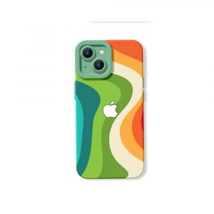 Retro Wave Vibrant Flow Silicone Case for Apple iPhone Series