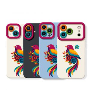 Vibrant Feathered Fantasy Silicone Case for Apple iPhone Series