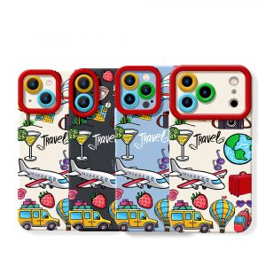 Awaits Travel Icons Silicone Case for Apple iPhone Series