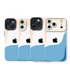 Serene Waves Design Silicone Case for Apple iPhone Series
