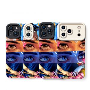 Enchanting Portraits Vibrant Artistry Silicone Case for Apple iPhone Series