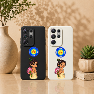 Divine Child with Lotus Art Silicone Case for Samsung S25 Ultra