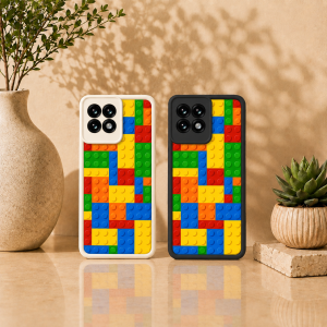 Colorful Building Bricks Silicone Case for OnePlus 11R 5G