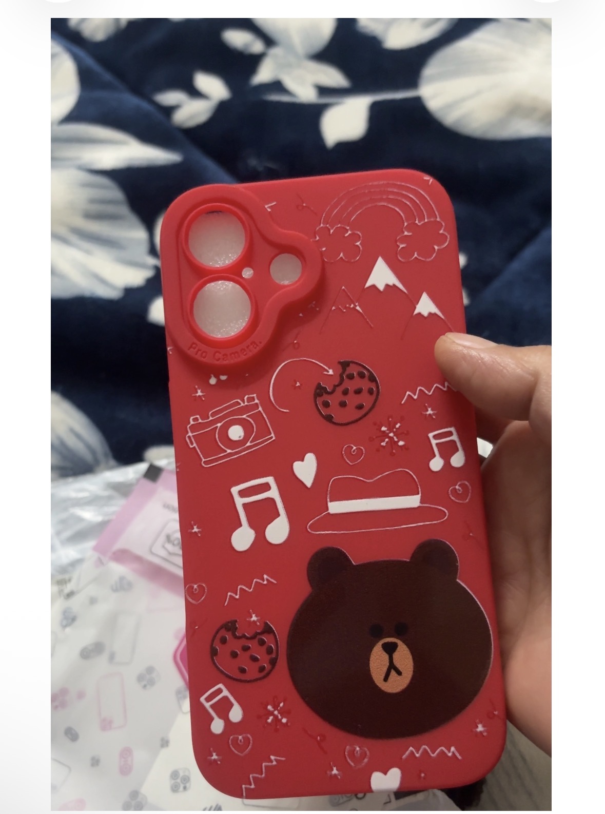 Customer photo of Charming Bear Melody: Artistic Silicone Case for Apple iPhone Series