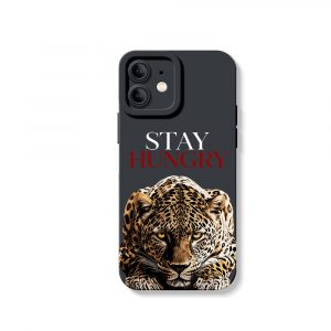 Wild Ambition Fierce Leopard Motivational Silicone Case for Apple iPhone Series