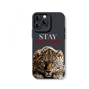 Wild Ambition Fierce Leopard Motivational Silicone Case for Apple iPhone Series