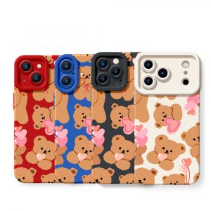 Teddy Love Parade Silicone Case for Apple iPhone Series