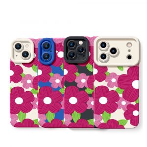 Blossom Bloom Frenzy: Silicone Case for Apple iPhone Series