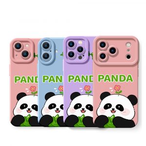 Panda Garden Delight Silicone Case for Apple iPhone Series.