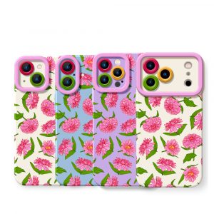 Floral Blossom Delight: Silicone Case for Apple iPhone Series