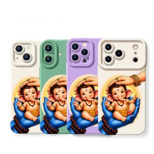 Divine Blessing Elephant Art Silicone Case for Apple iPhone Series