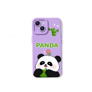 Panda Garden Delight Silicone Case for Apple iPhone Series.