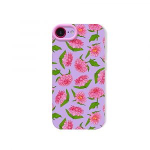 Floral Blossom Delight: Silicone Case for Apple iPhone Series