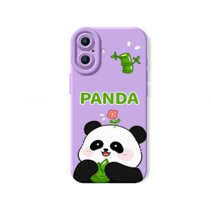 Panda Garden Delight Silicone Case for Apple iPhone Series.
