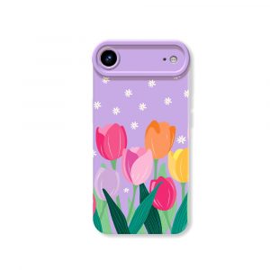 Spring Blossom Tulip Delight – Silicone Case for Apple iPhone Series