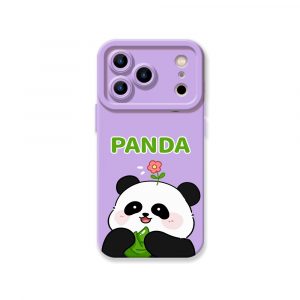 Panda Garden Delight Silicone Case for Apple iPhone Series.