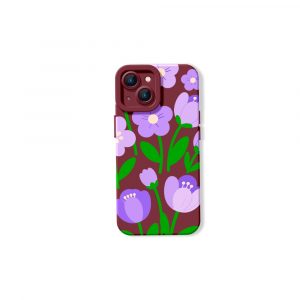 Purple Blossom Garden Silicone Case for Apple iPhone Series