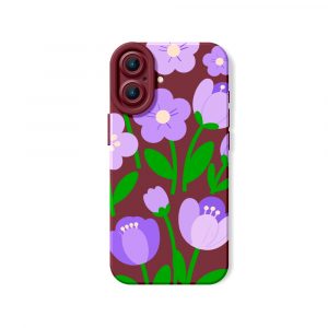 Purple Blossom Garden Silicone Case for Apple iPhone Series