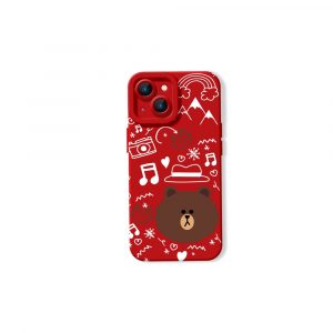Charming Bear Melody: Artistic Silicone Case for Apple iPhone Series