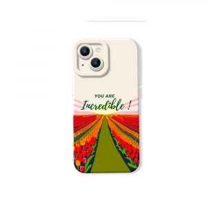 Vibrant Tulip Fields ‘You Are Incredible’ Silicone Case for Apple iPhone Series