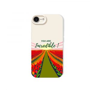 Vibrant Tulip Fields ‘You Are Incredible’ Silicone Case for Apple iPhone Series