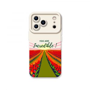 Vibrant Tulip Fields ‘You Are Incredible’ Silicone Case for Apple iPhone Series