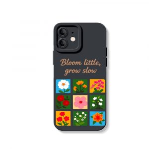 Floral Garden Bliss: Silicone Case for Apple iPhone Series