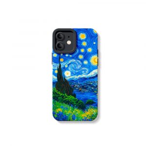Starry Night Vibrance: Silicone Case for Apple iPhone Series