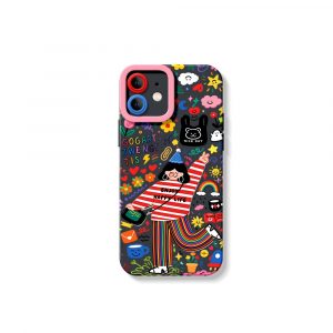 Vibrant Doodle Joy Silicone Case for Apple iPhone Series