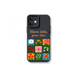 Floral Garden Bliss: Silicone Case for Apple iPhone Series