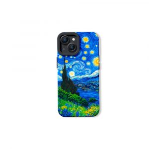 Starry Night Vibrance: Silicone Case for Apple iPhone Series