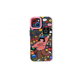 Vibrant Doodle Joy Silicone Case for Apple iPhone Series
