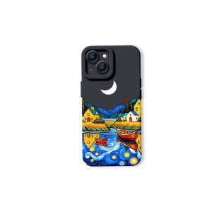 Starry Night Village Vibes Silicone Case for Apple iPhone Series