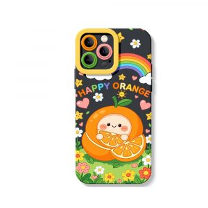 Cheerful Citrus Delight Silicone Case for Apple iPhone Series