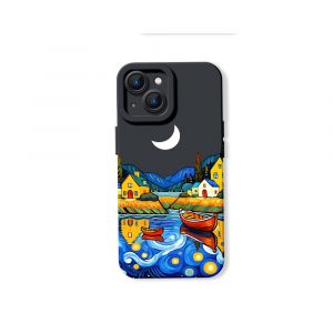 Starry Night Village Vibes Silicone Case for Apple iPhone Series