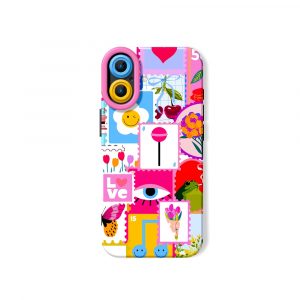 Vibrant Retro Pop Art Silicone Case for Apple iPhone Series
