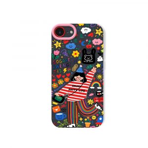 Vibrant Doodle Joy Silicone Case for Apple iPhone Series