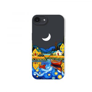 Starry Night Village Vibes Silicone Case for Apple iPhone Series