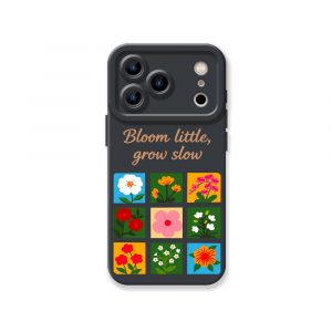 Floral Garden Bliss: Silicone Case for Apple iPhone Series