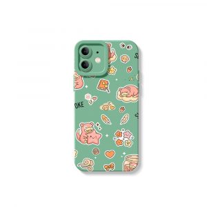 Whimsical Cartoon Dreams Silicone Case for Apple iPhone Series
