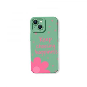 Joyful Blooms & Positive Vibes Silicone Case for Apple iPhone Series