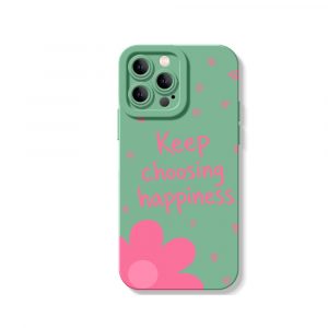 Joyful Blooms & Positive Vibes Silicone Case for Apple iPhone Series