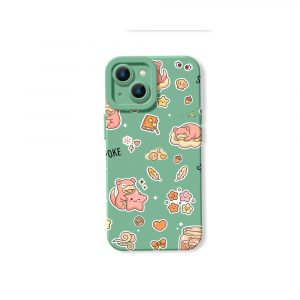 Whimsical Cartoon Dreams Silicone Case for Apple iPhone Series