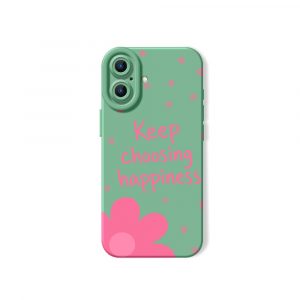 Joyful Blooms & Positive Vibes Silicone Case for Apple iPhone Series