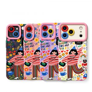 Vibrant Doodle Joy Silicone Case for Apple iPhone Series