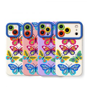 Vibrant Butterfly Dream Silicone Case for Apple iPhone Series